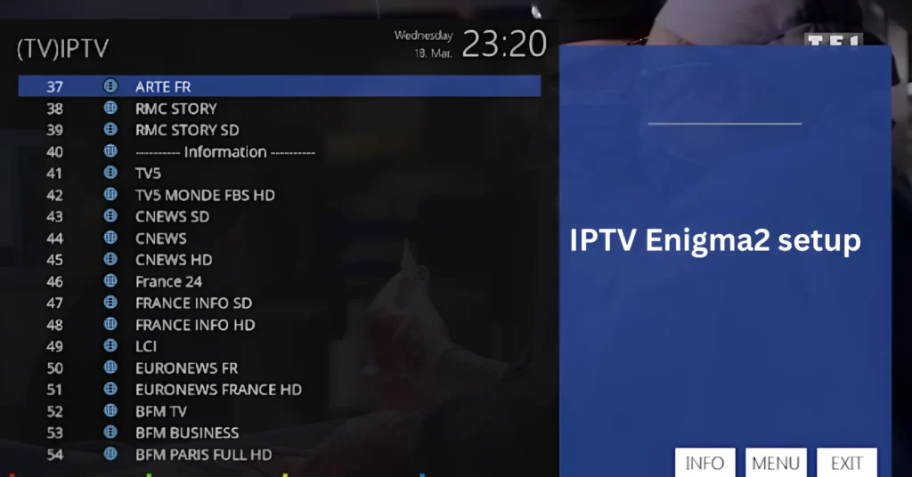 IPTV Enigma2 setup
